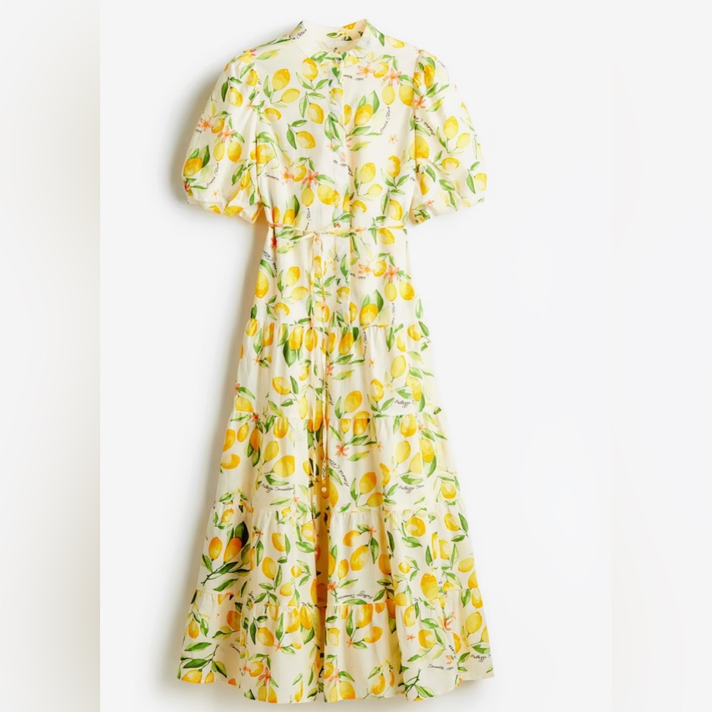 H&M 🍋 Tiered Ruffled Maxi Sundress